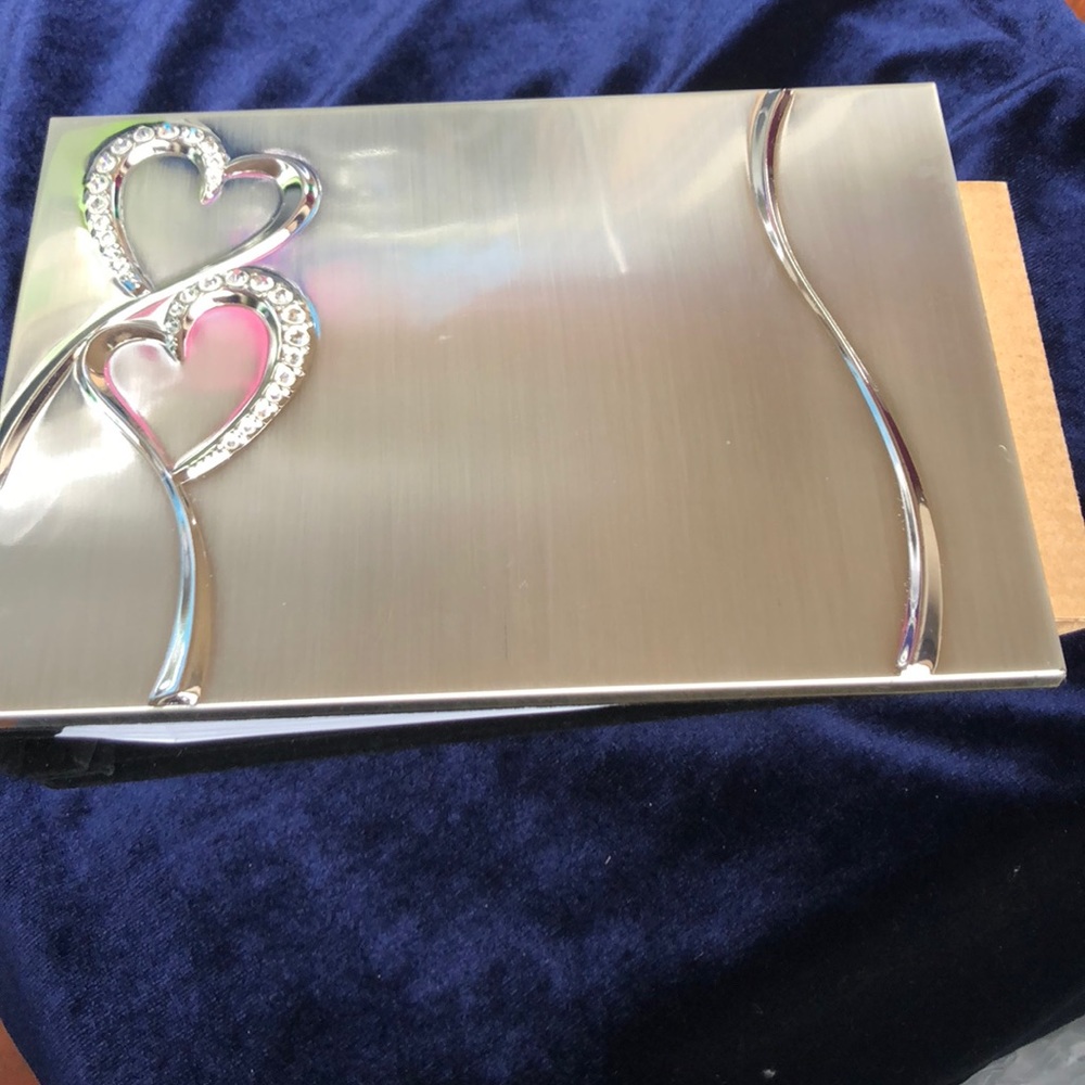 Wedding guest book with pen